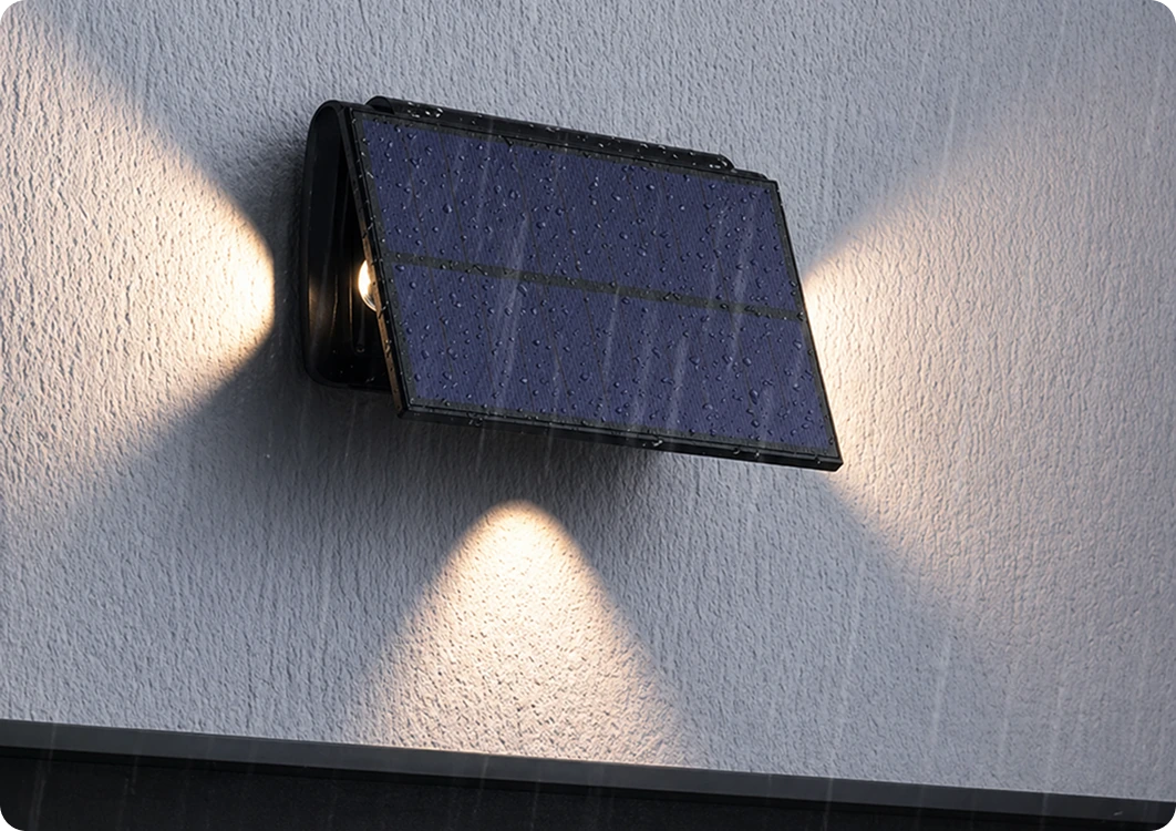 LED Solar Wandlampe